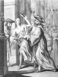 Elizabeth Chudleigh, Gräfin von Bristol, verkleidet als Iphigenie, ca. 1749